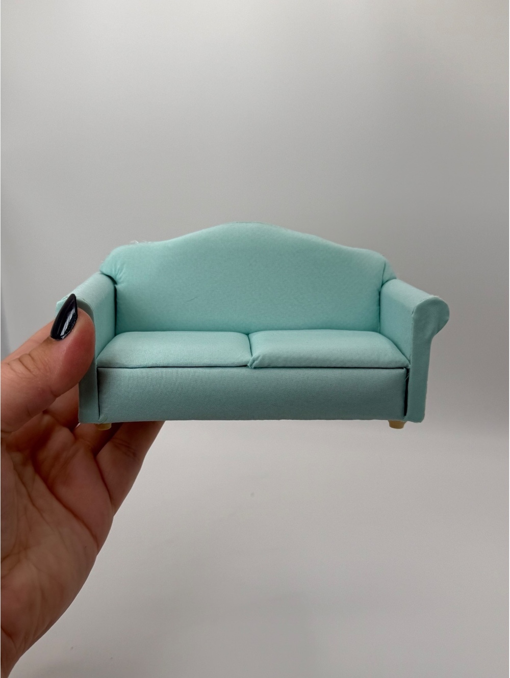 1:12 Scale Dollhouse Sofa Upholstered Miniature Living Room Couch